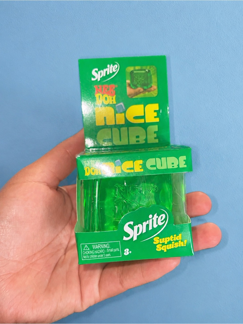 Sprite NeeDoh Nice Cube - Green Squishy Toy